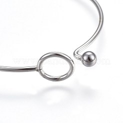 Tarnish Resistant 304 Stainless Steel Bangles&nbsp;BJEW-F354-11P