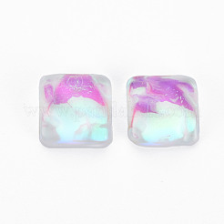 Translucent Electroplated Glass Cabochons&nbsp;EGLA-T026-003