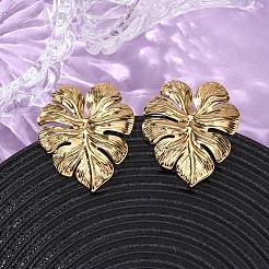 304 Stainless Steel Leaf Stud Earrings&nbsp;EJEW-L304-05G