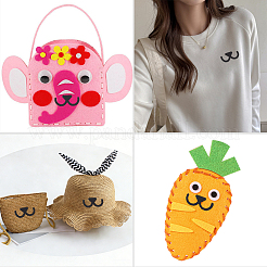 400Pcs 4 Styles Felt Craft Doll Mouth&nbsp;DIY-GF0013-63