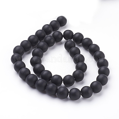 Synthetic Black Stone Beads Strands&nbsp;G508-2