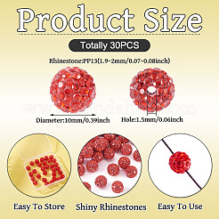 30Pcs Pave Disco Ball Beads&nbsp;RB-TA0001-26A
