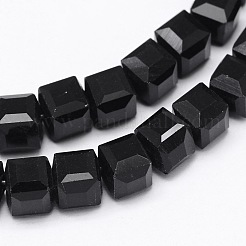 Faceted Cube Glass Bead Strands&nbsp;EGLA-E041-5mm-A04