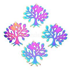 201 Stainless Steel Filigree Big Pendants&nbsp;STAS-TAC0018-08