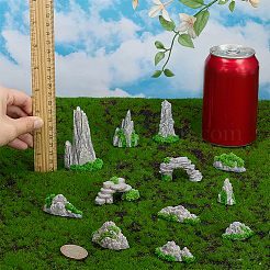 12Pcs 12 Styles Resin Mountain Ornaments&nbsp;DJEW-FG0001-41