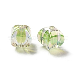 Two Tone UV Plating Rainbow Iridescent Acrylic Beads&nbsp;TACR-D010-04D