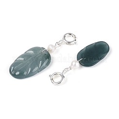 Natural Myanmar Jade & Natural Pearl Pendant Decorations&nbsp;G-T143-45A