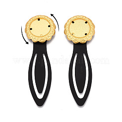 Alloy & Iron Bookmark Cabochon Settings&nbsp;PALLOY-N184-03G