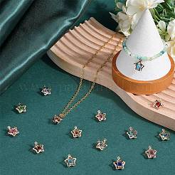 80Pcs 8 Colors Rhinestone Pendants&nbsp;IFIN-SC0001-68