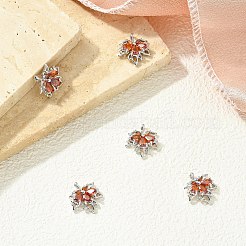 SHEGRACE Brass Cubic Zirconia Charms&nbsp;XGRQ3P644-614P