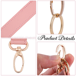 2Pcs PVC Leather Card Bags with Visible Window and Alloy Key Rings&nbsp;ABAG-SC0001-05
