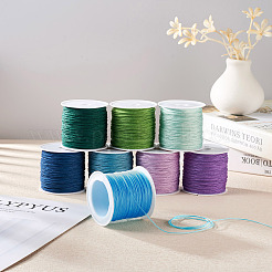 8 Rolls 8 Styles Nylon Braided Cord&nbsp;NWIR-YS0001-03