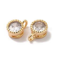 Brass with Clear Glass Pendants&nbsp;KK-G465-40G