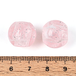 Transparent Acrylic and Glitter Powder Beads&nbsp;TACR-T028-66A