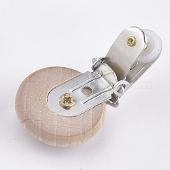 Beech Wood Baby Pacifier Holder Clips&nbsp;WOOD-T015-31