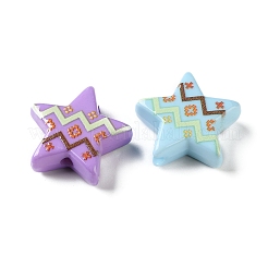 Opaque Printed Acrylic Beads&nbsp;AC-CBA6251-07