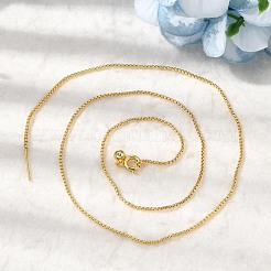 1.2MM Brass Box Chain Asjustable Slider Necklaces&nbsp;NJEW-C116-01G