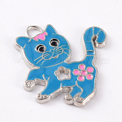 Mixed Shape Platinum Plated Alloy Enamel Pendants&nbsp;AP016