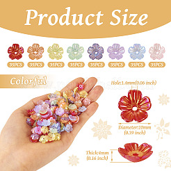 280Pcs 8 Colors Acrylic Bead Caps&nbsp;MACR-TA0001-63