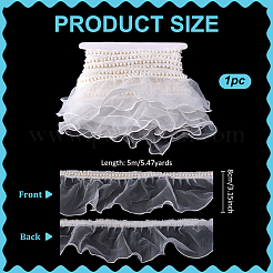5M Organza Flower Lace Trims&nbsp;OCOR-PH0006-91