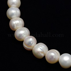 Natural Cultured Freshwater Pearl Beads Strands&nbsp;PEAR-L001-C-05