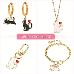30Pcs 6 Styles Alloy Enamel Pendants&nbsp;ENAM-YW0008-96