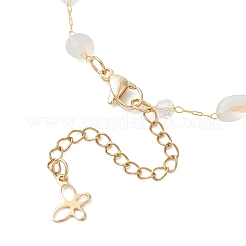 Handmade Glass & Opalite Nuggets Beads Necklaces&nbsp;BJEW-JB12461-03