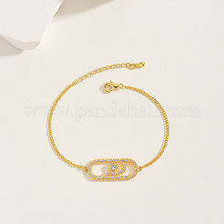 Brass Oval Link Bracelets&nbsp;LB3469-1