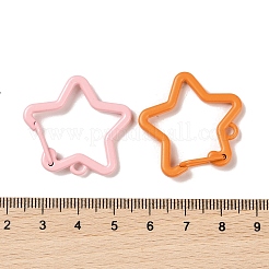 Spray Painted Alloy Key Snap Hook Clasps for Keychains&nbsp;X-FIND-L016-02
