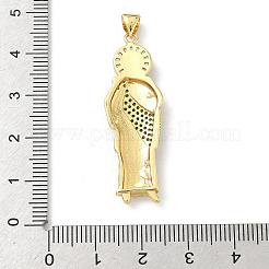 Brass Micro Pave Cubic Zirconia Pendants&nbsp;KK-H537-26A-G