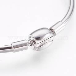 Tarnish Resistant 304 Stainless Steel European Style Bangle Making&nbsp;BJEW-F167-03P-B