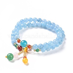 Two Loops Stretch Wrap Bracelets&nbsp;BJEW-I260-25