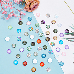 Glass Cabochons&nbsp;GLAA-WH0025-28