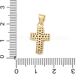 Brass Micro Pave Cubic Zirconia Pendants&nbsp;CU-CJC290F-01A-G-RS