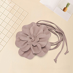 Flower PU Leather Wrap Waist Belts for Women&nbsp;AJEW-WH20816-058F
