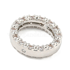 Brass Micro Pave Clear Cubic Zirconia Beads Frame&nbsp;KK-P277-58B-P