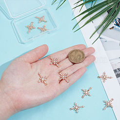 10Pcs Brass Micro Pave Cubic Zirconia Pendants&nbsp;KK-PH0014-13