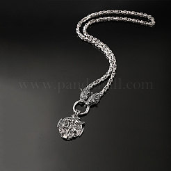 Vintage Zinc Alloy Viking Pendant Necklaces for Men&nbsp;WGF2FB9-02