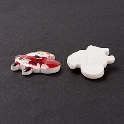 Christmas Themed Opaque Resin Cabochons&nbsp;CRES-P022-13