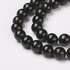 Synthetic Green Goldstone Beads Strands&nbsp;X-G-D169-02-8mm