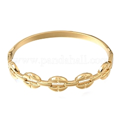 304 Stainless Steel Oval Ring Hinged Cuff Bangles for Women&nbsp;SA-CBAF851-07G