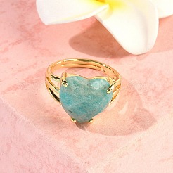 Brass Cuff Open Rings&nbsp;RJEW-D347-01G-10