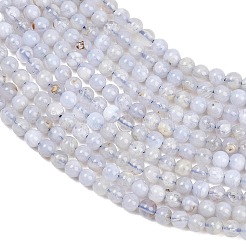 Natural Blue Lace Agate Beads Strands&nbsp;G-Z163-B01-3mm