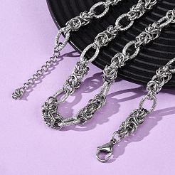304 Stainless Steel Byzantine Chain Necklaces&nbsp;NJEW-T016-16P