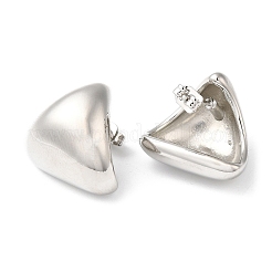 Rack Plating Brass Twist Triangle Stud Earrings&nbsp;EJEW-Q766-06P