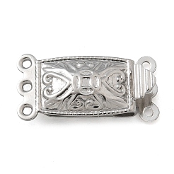 304 Stainless Steel Box Clasps&nbsp;STAS-M084-02B-P