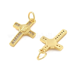 Brass Micro Pave Cubic Zirconia Pendants&nbsp;X1-KK-C092-21F-G