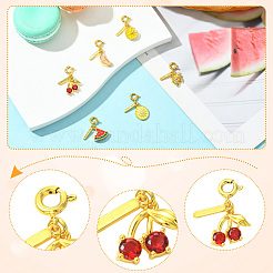 6pcs 6 Styles Brass Pendants&nbsp;KK-CJ0003-37