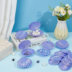 Pearlized Plastic Shell Shaped Jewelry Storage Boxes&nbsp;AJEW-WH0695-138A-01