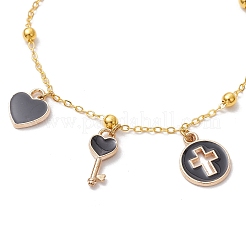 Brass Flat Oval Cable Chain Bracelets&nbsp;BJEW-JB11602-02